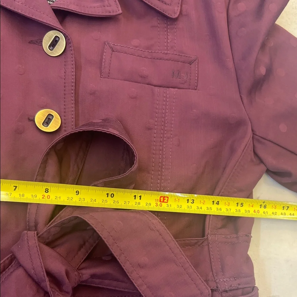 Marc By Marc Jacobs Burgundy Trench Coat - Picture 4 of 5